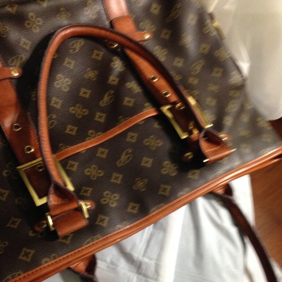 Heavy Duty Fashion Print Vintage Design Large Tote Zippered Bag, Exterior Pocket - Picture 13 of 16